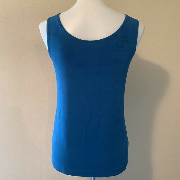 Chico's Travelers Blue Slinky Stretchy Blouse - Picture 4 of 6